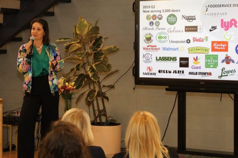 Shaka Tea co-founder Bella Hughes flew in from Honolulu to pitch her company's line of natural herbal teas and infusions from Hawaii.